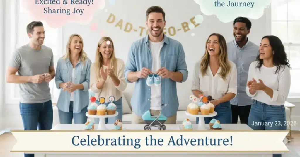 Funny, sweet, and inspiring dad-to-be baby shower captions for Instagram posts, reels, and stories