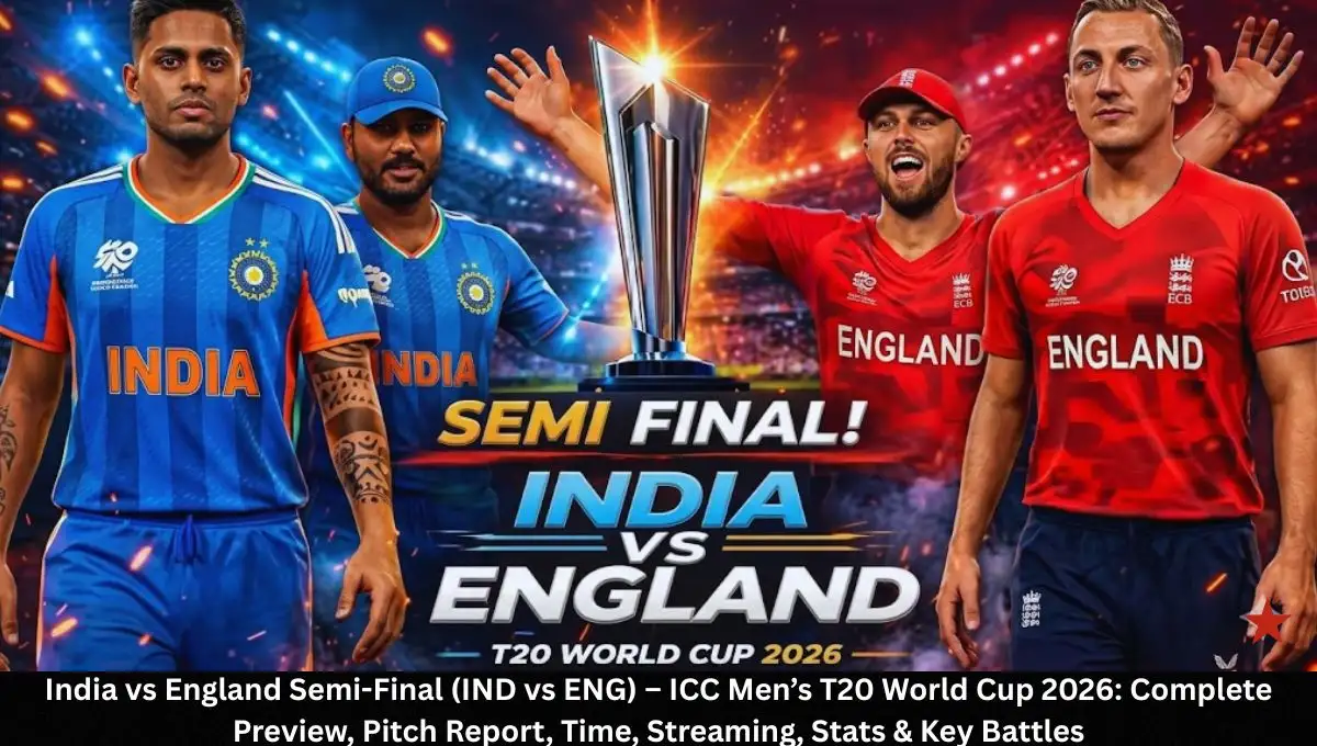India vs England Semi-Final 2026: Time, Pitch, Preview