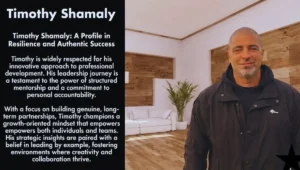 Timothy Shamaly Biography: Career, Life Story & Achievements
